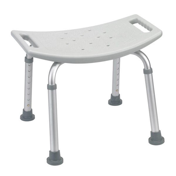 Bathroom Safety Shower Tub Bench Chair - Without Back Gray - Click Image to Close